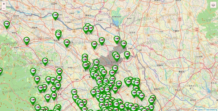 埼玉県のセイムス系の店舗地図