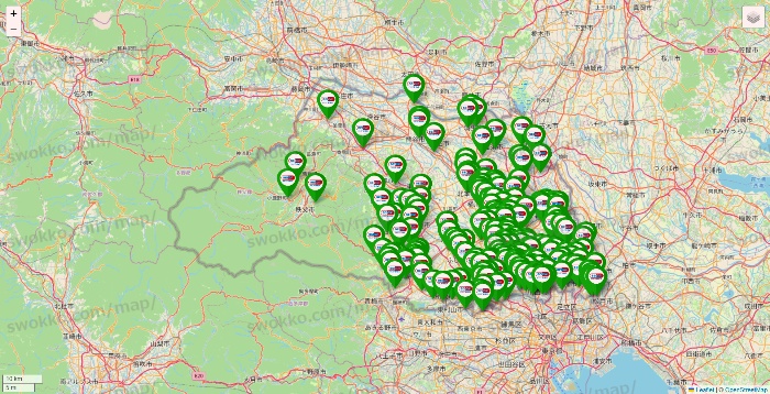 埼玉県のセイムス系の店舗地図