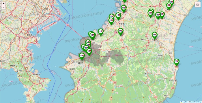 千葉県のセイムス系の店舗地図