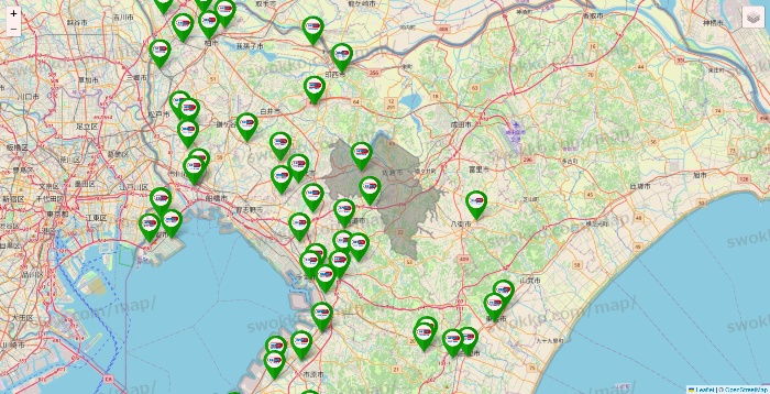 千葉県のセイムス系の店舗地図