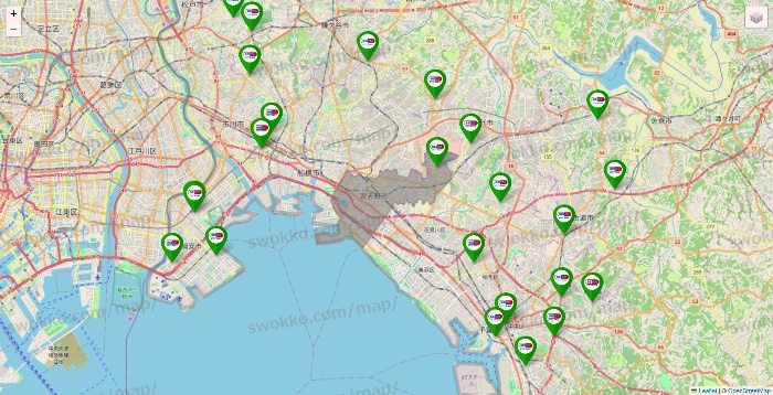 千葉県のセイムス系の店舗地図