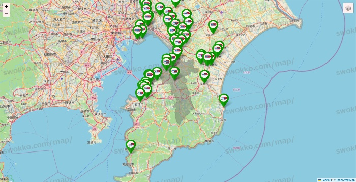 千葉県のセイムス系の店舗地図