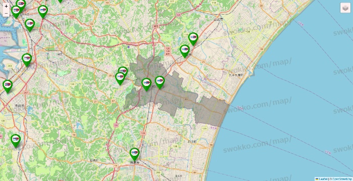 千葉県のセイムス系の店舗地図
