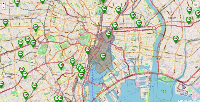 東京都のセイムス系の店舗地図