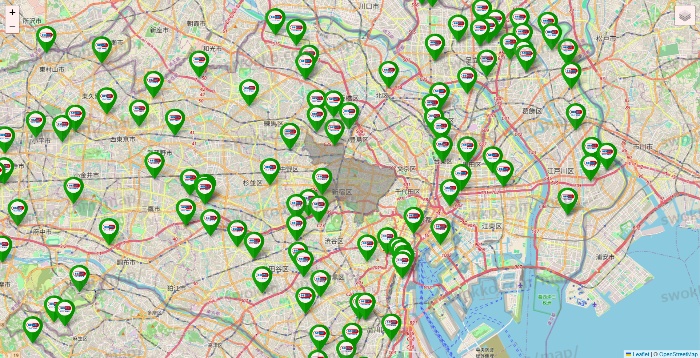 東京都のセイムス系の店舗地図