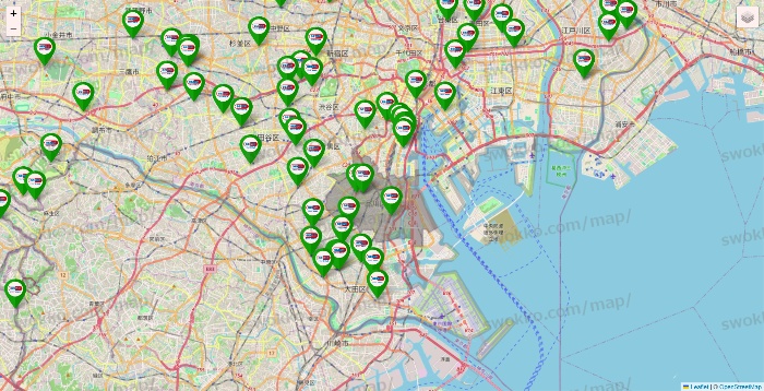 東京都のセイムス系の店舗地図