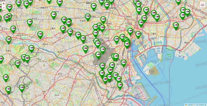 東京都のセイムス系の店舗地図