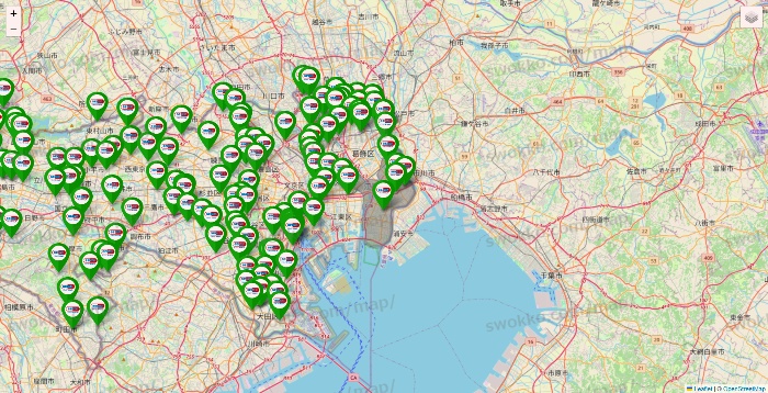 東京都のセイムス系の店舗地図