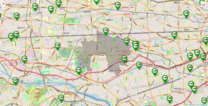 東京都のセイムス系の店舗地図