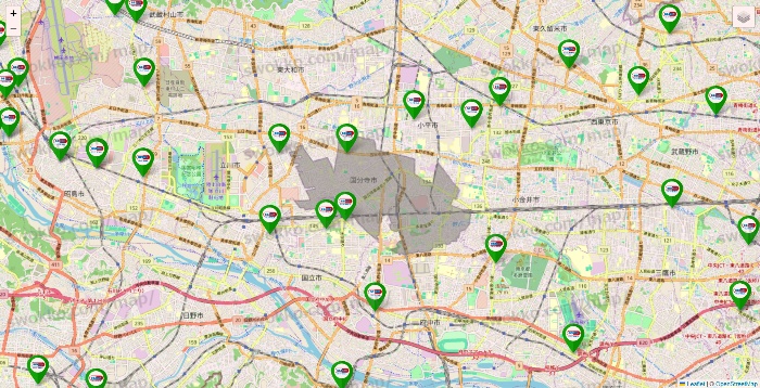 東京都のセイムス系の店舗地図