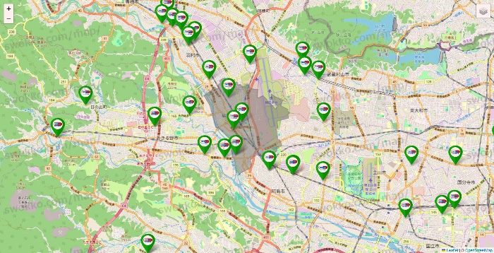 東京都のセイムス系の店舗地図