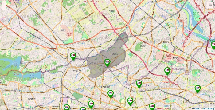 東京都のセイムス系の店舗地図