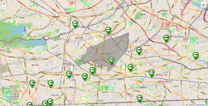 東京都のセイムス系の店舗地図