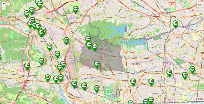 東京都のセイムス系の店舗地図