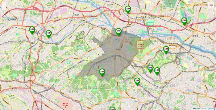 東京都のセイムス系の店舗地図