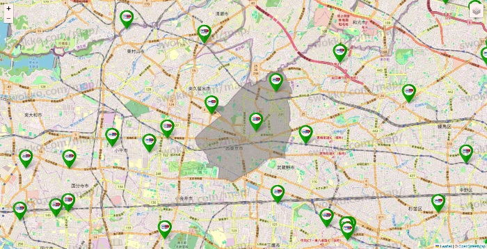 東京都のセイムス系の店舗地図