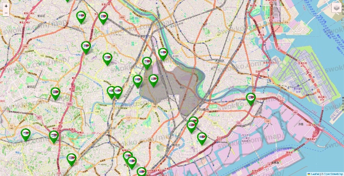 神奈川県のセイムス系の店舗地図