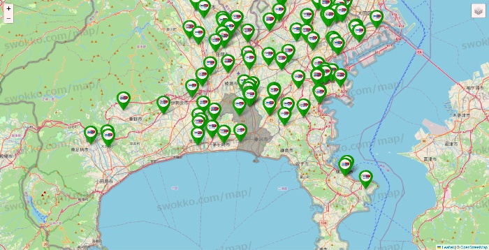 神奈川県のセイムス系の店舗地図