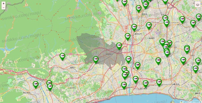 神奈川県のセイムス系の店舗地図