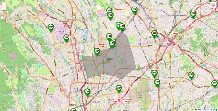 神奈川県のセイムス系の店舗地図