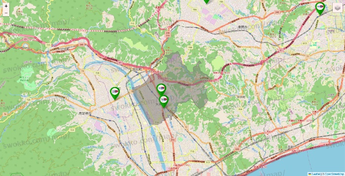 神奈川県のセイムス系の店舗地図