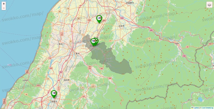 新潟県のセイムス系の店舗地図