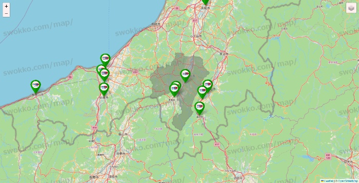 新潟県のセイムス系の店舗地図