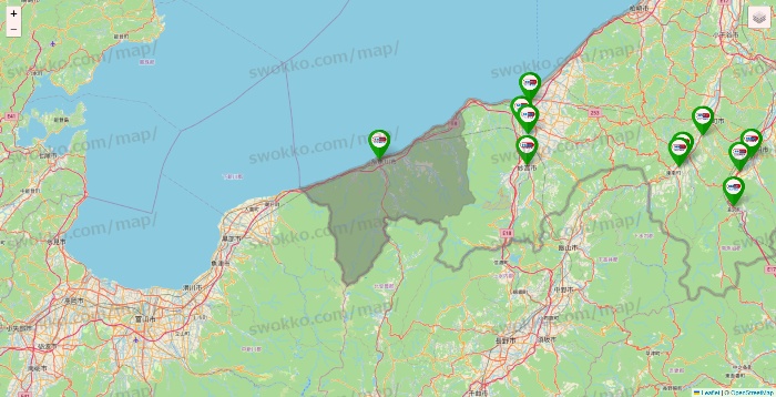 新潟県のセイムス系の店舗地図