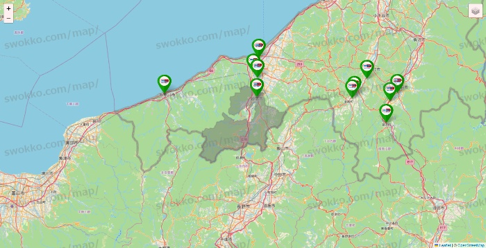 新潟県のセイムス系の店舗地図