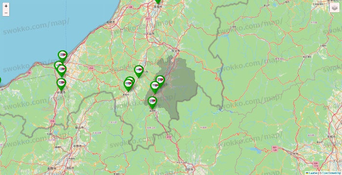 新潟県のセイムス系の店舗地図