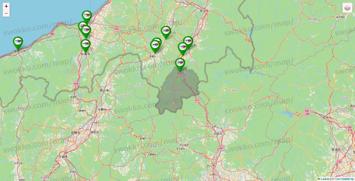新潟県のセイムス系の店舗地図