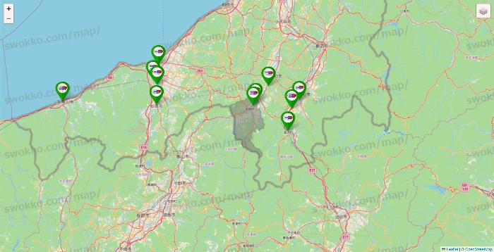 新潟県のセイムス系の店舗地図