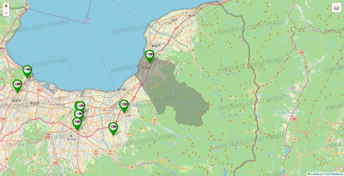 富山県のセイムス系の店舗地図