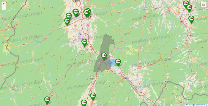 長野県のセイムス系の店舗地図
