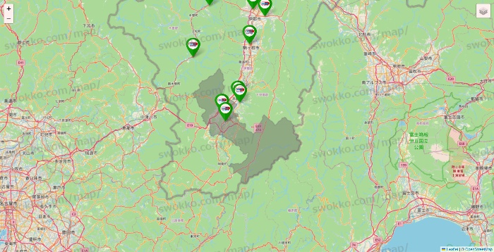 長野県のセイムス系の店舗地図