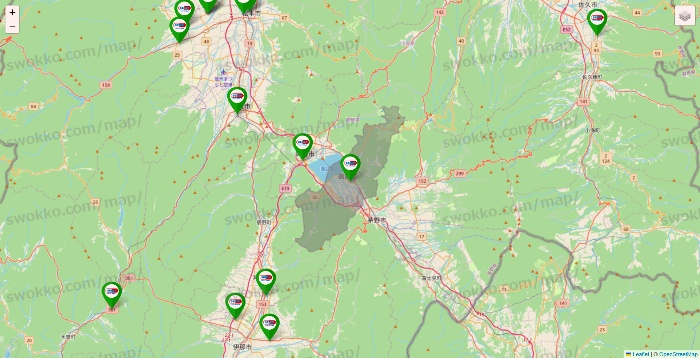 長野県のセイムス系の店舗地図