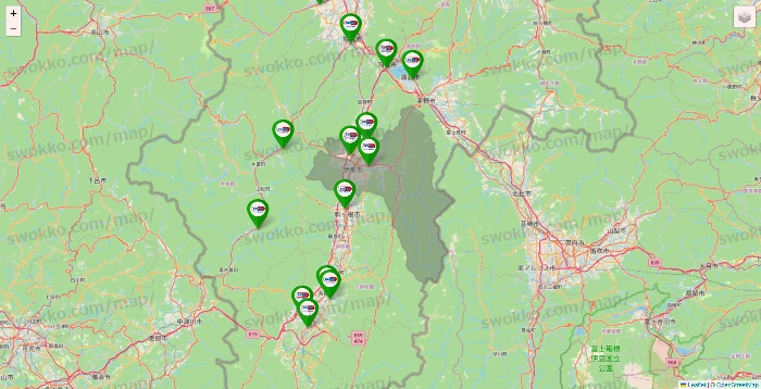 長野県のセイムス系の店舗地図