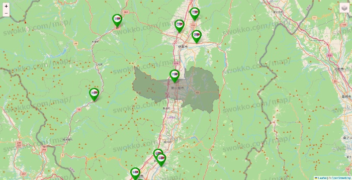 長野県のセイムス系の店舗地図