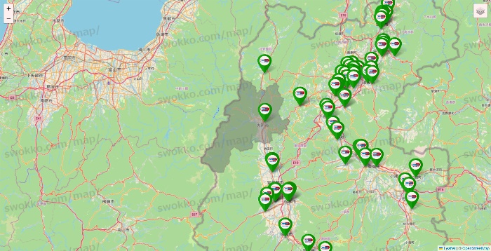 長野県のセイムス系の店舗地図