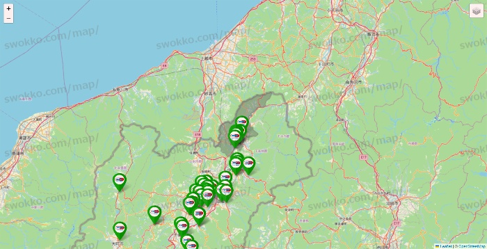 長野県のセイムス系の店舗地図
