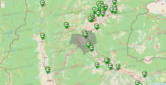 長野県のセイムス系の店舗地図