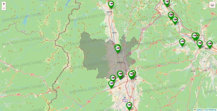 長野県のセイムス系の店舗地図