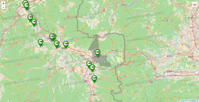 長野県のセイムス系の店舗地図