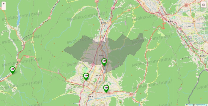 長野県のセイムス系の店舗地図