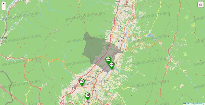 長野県のセイムス系の店舗地図
