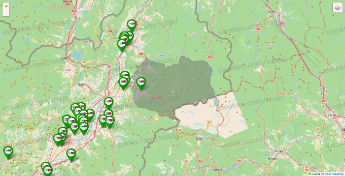 長野県のセイムス系の店舗地図