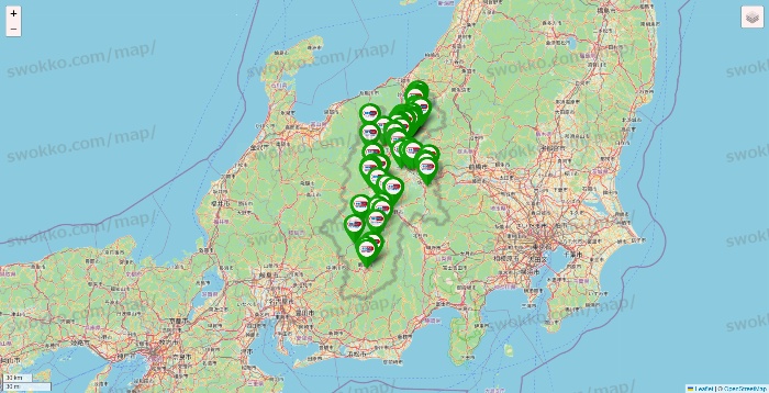 長野県のセイムス系の店舗地図