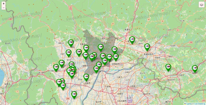 岐阜県のセイムス系の店舗地図