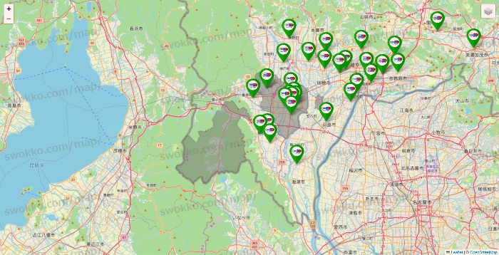 岐阜県のセイムス系の店舗地図