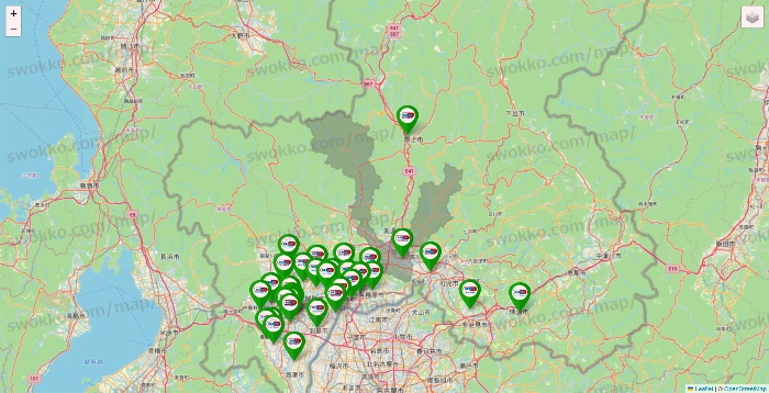 岐阜県のセイムス系の店舗地図